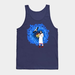 Ukrainian woman, Stork and flowers Tank Top